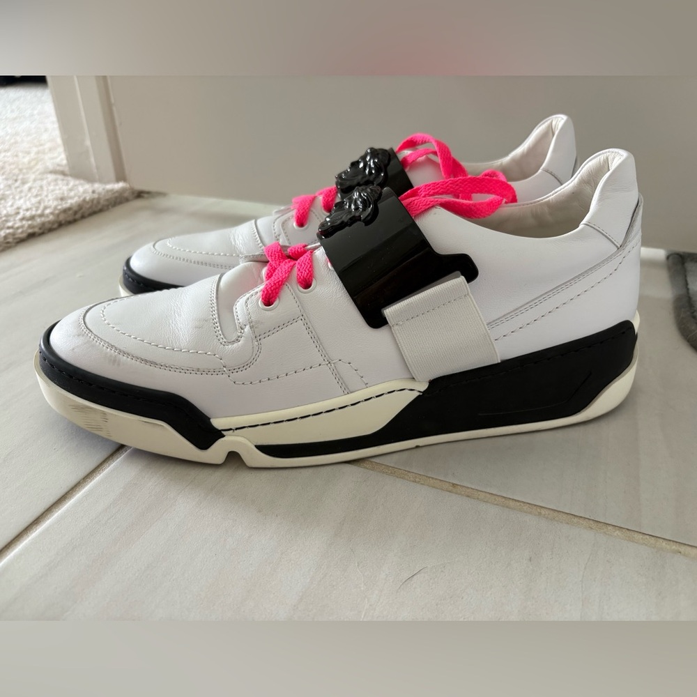Versace Men's White and Black Trainers Size eu 45